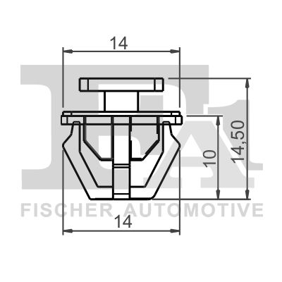 FA1 89400035 Кліпса кріплення накладки порога (к-кт 5шт) Hyundai Santa Fe/Tucson/Kia Sportage 01-15