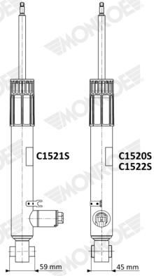 C1521S Monroe Амортизатор газомасляний