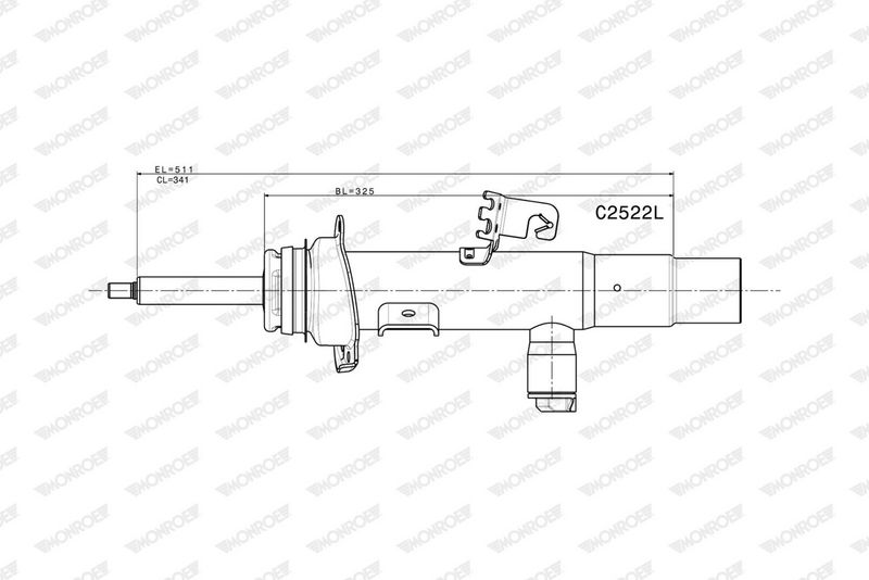 MONROE C2522L Амортизатор підв. BMW передн. лів. газов.