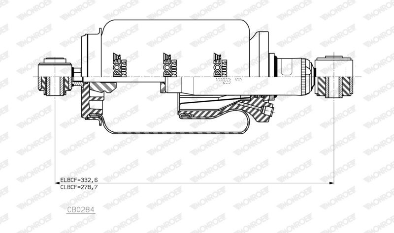 MONROE CB0284 Амортизатор, опора кабіни водія