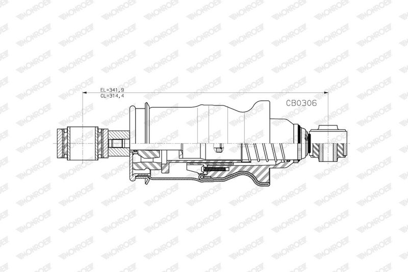 MONROE CB0306 Амортизатор, опора кабіни водія