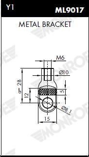 ML5022 Monroe Амортизатор багажника