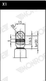 ML5022 Monroe Амортизатор багажника
