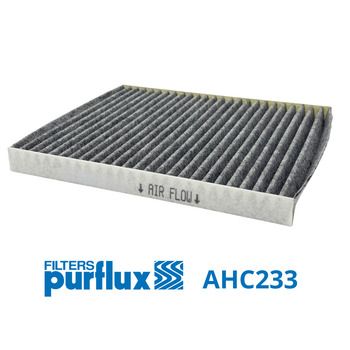 PURFLUX AHC233 Фільтр салону Fiat Panda 1.1-1.4 JTD 95-/Ford Ka 1.2/1.3 TDCi 08-16 (вугільний)