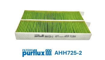 PURFLUX AHH7252 Фільтр салону Citroen C4 20-/Opel Corsa F 19- (к-кт 2шт) (антиалергенний, захист від вірусів) CabinHepa+