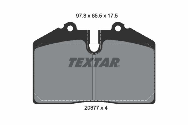 TEXTAR 2087710 Комплект гальмівних накладок, дискове гальмо