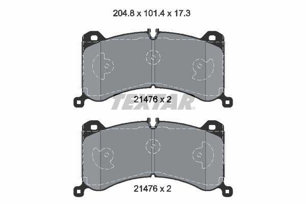 TEXTAR 2147601 Колодки гальмівні (передні) Audi E-Tron 18-/Q8 E-Tron 22- (Brembo)