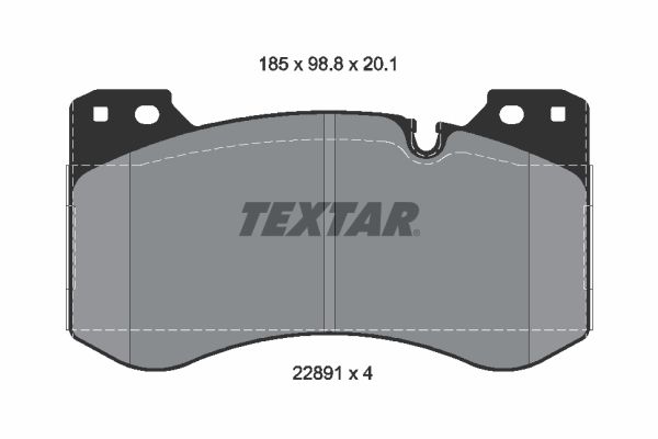 TEXTAR 2289101 Колодки гальмівні (передні) BMW 3 (G20/G80/G28) 20-