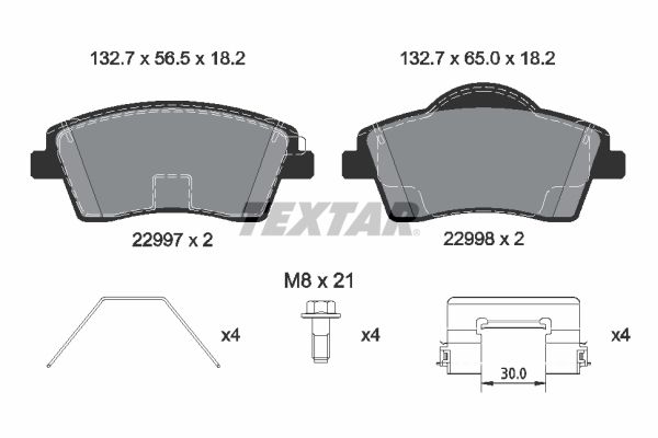 2299701 TEXTAR Гальмівні колодки до дисків