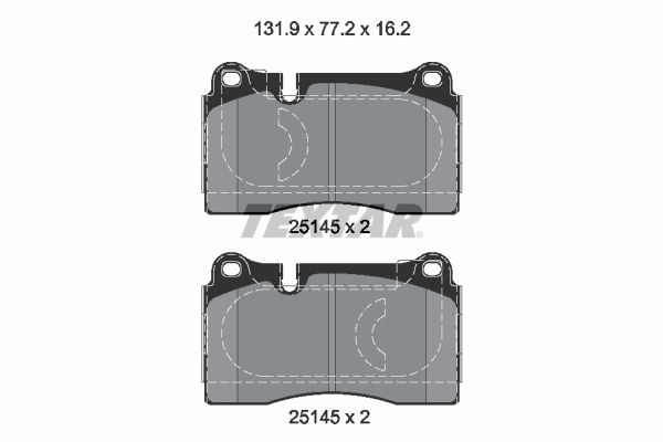 TEXTAR 2514501 Комплект гальмівних накладок, дискове гальмо
