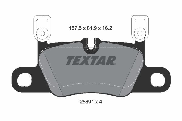 TEXTAR 2569103 Комплект гальмівних накладок, дискове гальмо