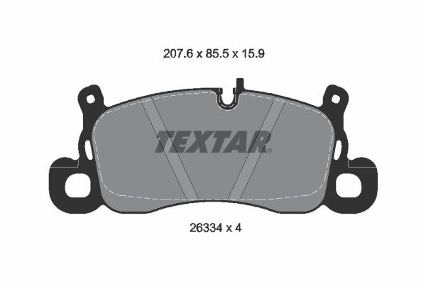 TEXTAR 2633401 Комплект гальмівних накладок, дискове гальмо
