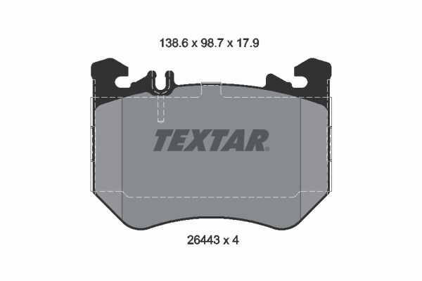 TEXTAR 2644303 Комплект гальмівних накладок, дискове гальмо