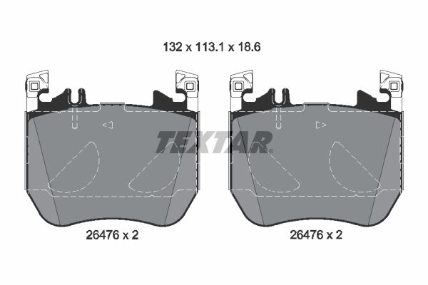 TEXTAR 2647602 Колодки тормозные (передние) MB S-class (V223/W223/Z223) 20-