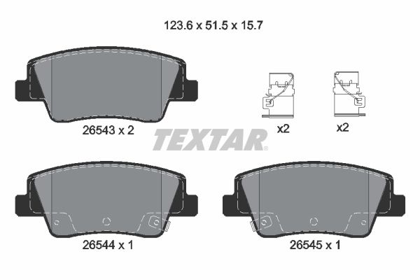 TEXTAR 2654301 Колодки гальмівні (задні) Hyundai Staria 21- Q+