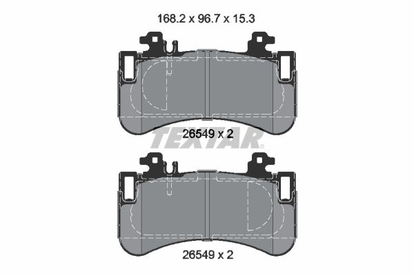 TEXTAR 2654901 Колодки гальмівні (передні) MB EQE-class (V295/X294)/EQS-class (V297) 21- (Brembo)