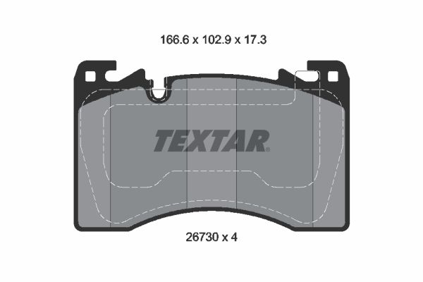 TEXTAR 2673001 Колодки гальмівні (передні) Land Rover Range Rover 21-