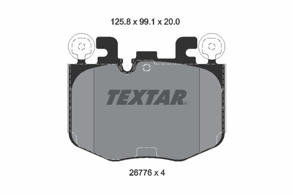 TEXTAR 2677601 Комплект гальмівних накладок, дискове гальмо