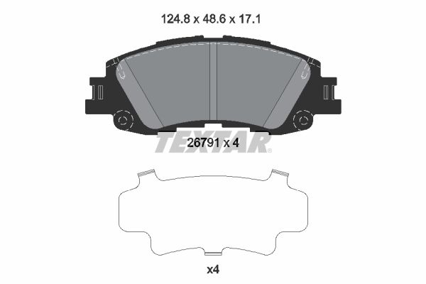 TEXTAR 2679101 Комплект гальмівних накладок, дискове гальмо
