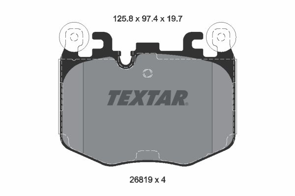 TEXTAR 2681901 Колодки гальмівні (передні) BMW 5 (G60) 23-/7 (G70) 22- (Brembo) Q+