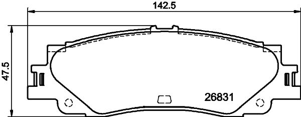 TEXTAR 2683101 Колодки гальмівні (задні) Toyota Land Cruiser 300 21-