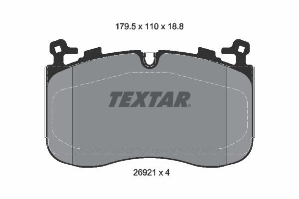 TEXTAR 2692101 Колодки гальмівні (передні) BMW XM (G09) 22- (S68/B58) (Brembo)