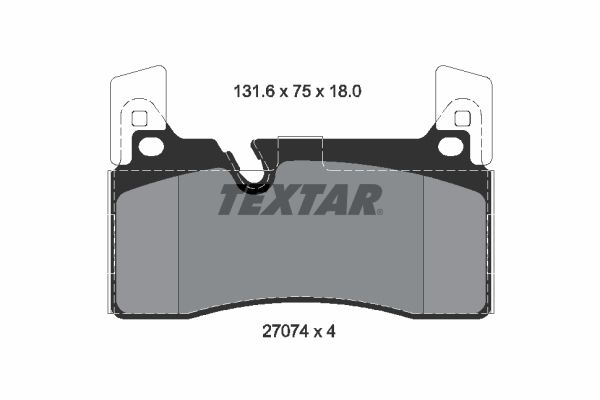 TEXTAR 2707401 Комплект гальмівних накладок, дискове гальмо