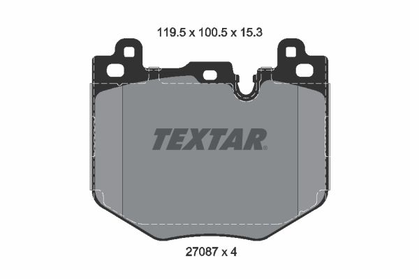 TEXTAR 2708701 Комплект гальмівних накладок, дискове гальмо