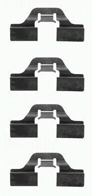 TEXTAR 82037300 Планка супорта (переднього/заднього) прижимна (к-кт) Peugeot Partner 1.4-2.0HDi 00- (TRW/Lucas)