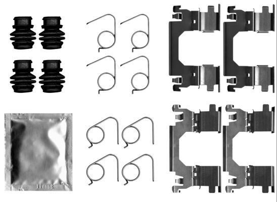 TEXTAR 82543200 Планка супорта (переднього) притискна (к-кт) Nissan Qashqai II 14- /Renault Kadjar/Koleos II 15-