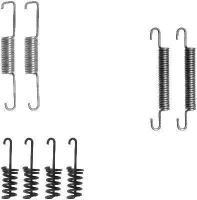 TEXTAR 97012300 Комплект пружинок колодок ручника VW LT 28-35/MB Sprinter 208-316 (160x25) (Ate, Bos