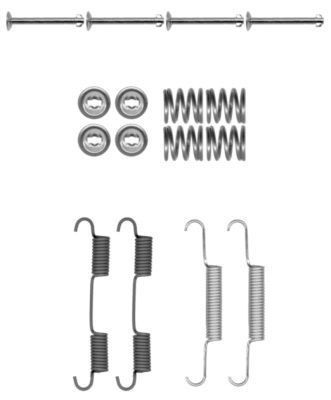 TEXTAR 97037500 Комплект пружинок колодок ручника Porsche Cayenne 10-/Nissan Pathfinder/Murano 03-