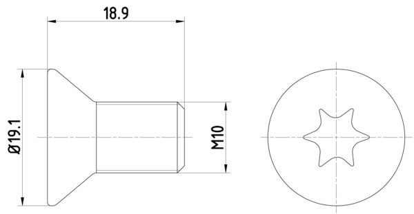 TEXTAR TPM0010 Гвинт, гальмівний диск