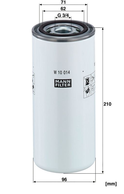W10014 Фільтр масла (MANN)