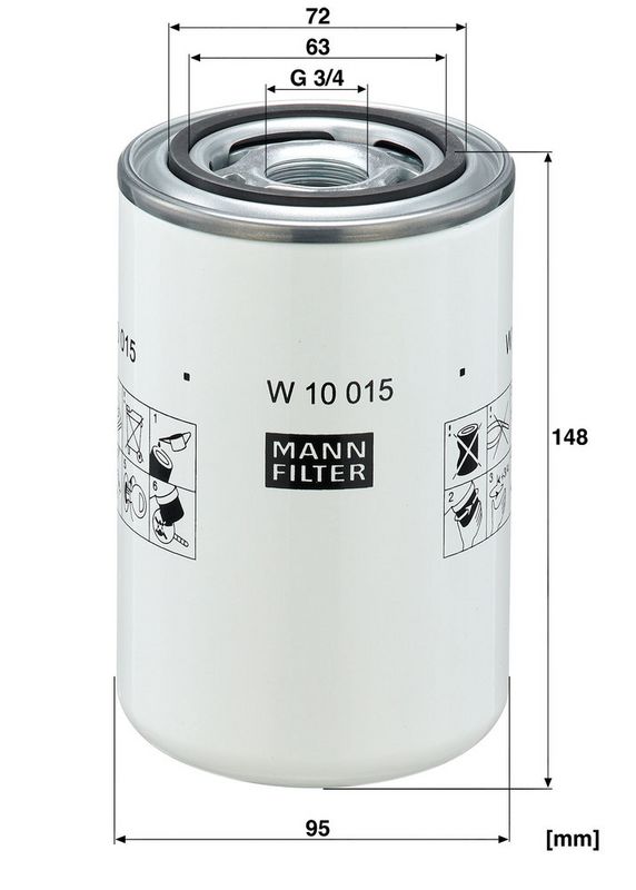 W10015 Фільтр масла  (MANN)