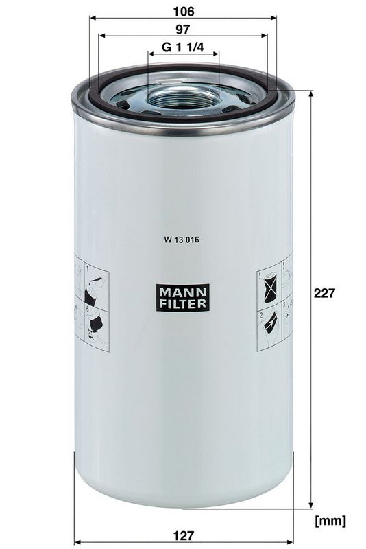 W13016 Фільтр масла (MANN)