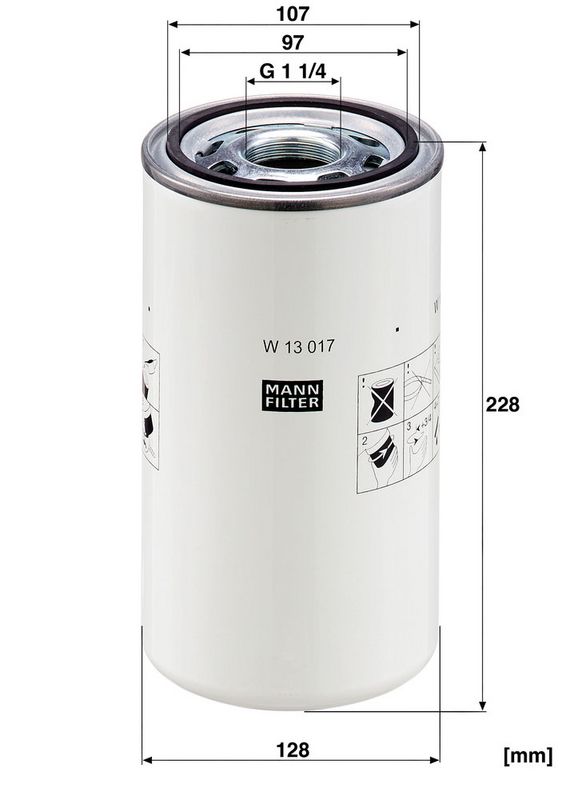 W13017 Фільтр масла  (MANN)