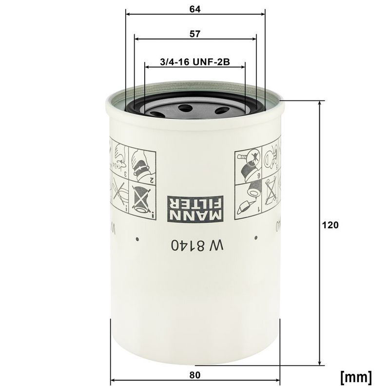 W8140 Фільтр масла  (MANN)