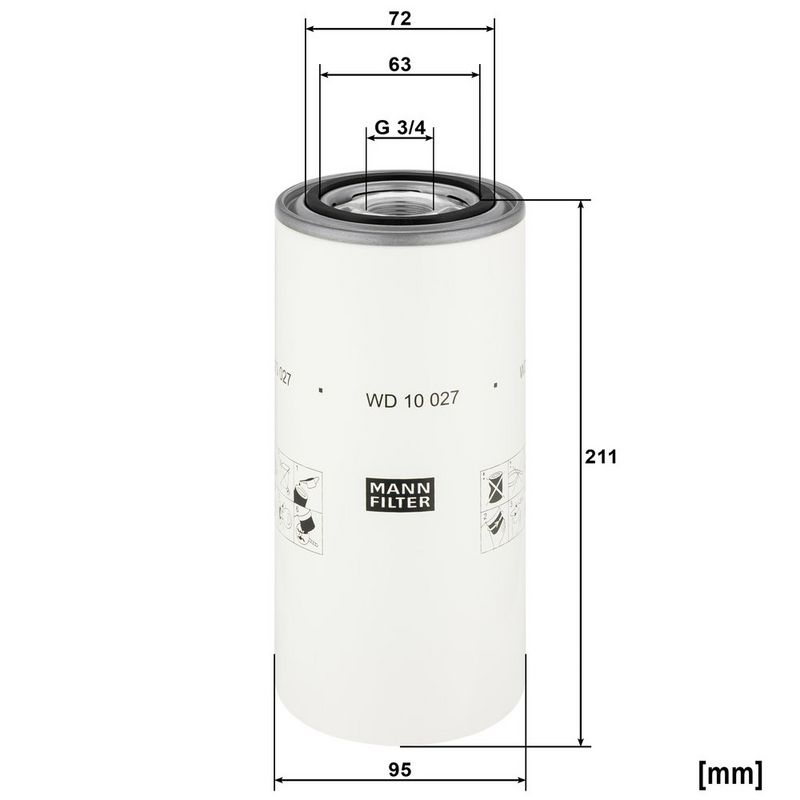 WD10027 Фільтр масла  (MANN)