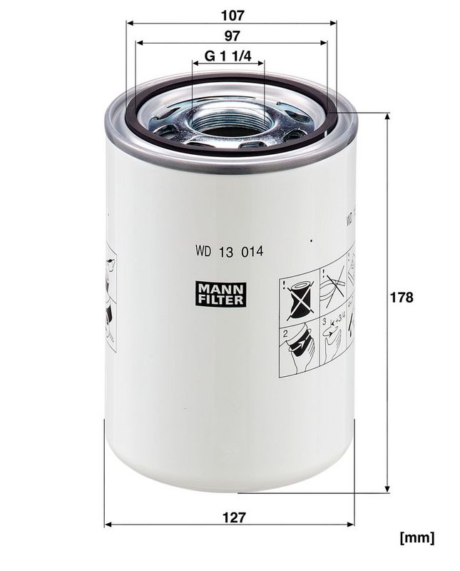 WD13014 Фільтр масла  (MANN)