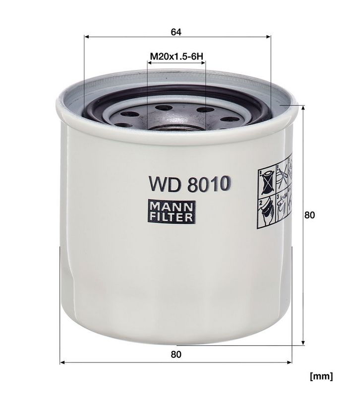 WD8010 Фільтр масла (MANN)