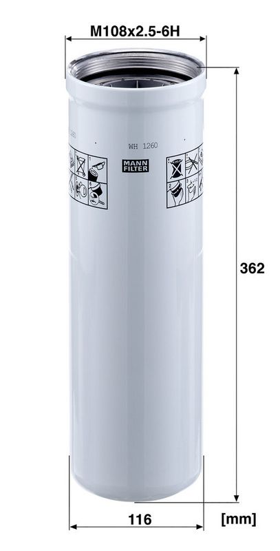 WH1260 Фільтр масла (MANN)