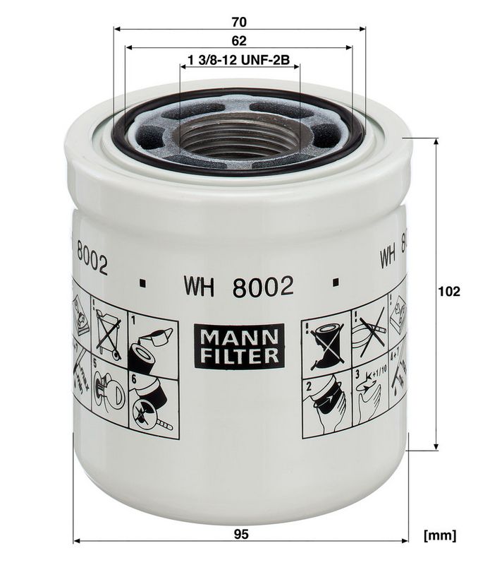 WH8002 Фільтр масла (MANN)