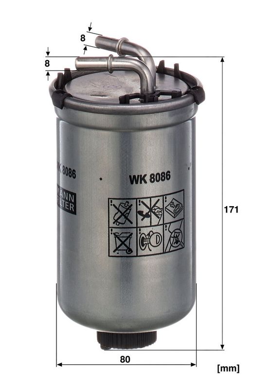 WK8086 Фільтр палива (MANN)