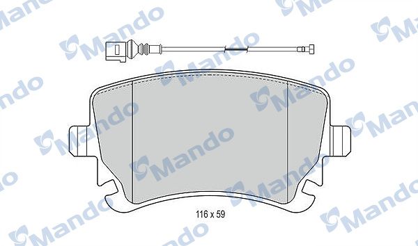 MBF015207 MANDO Гальмівні колодки до дисків