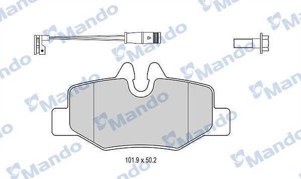 MBF015209 MANDO Гальмівні колодки до дисків