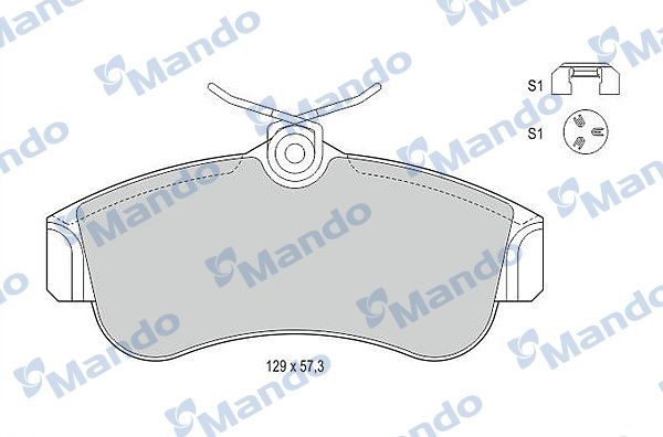 MBF015726 MANDO Гальмівні колодки до дисків