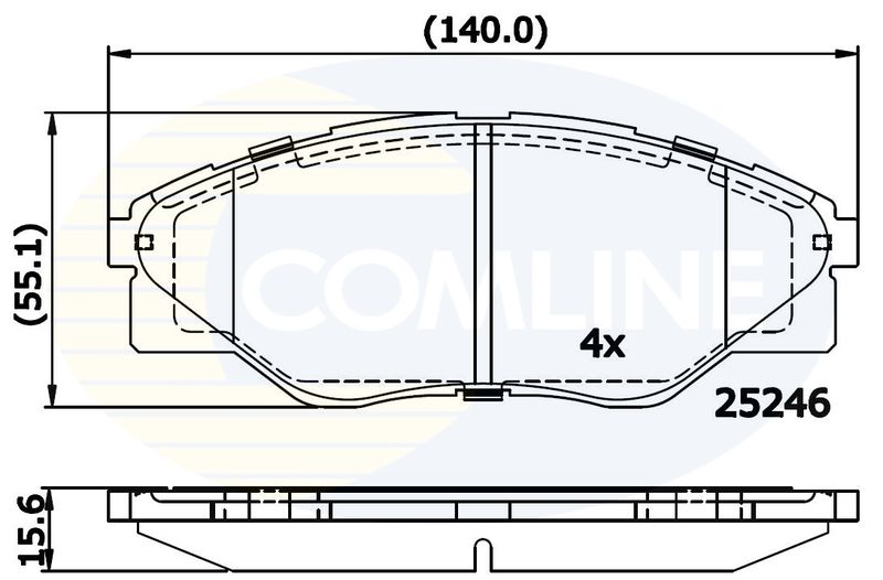 CBP01660 Comline - Гальмівні колодки до дисків