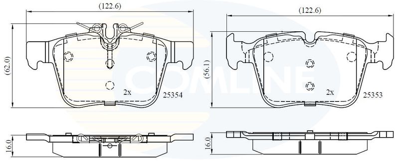 CBP02345 Comline - Гальмівні колодки до дисків