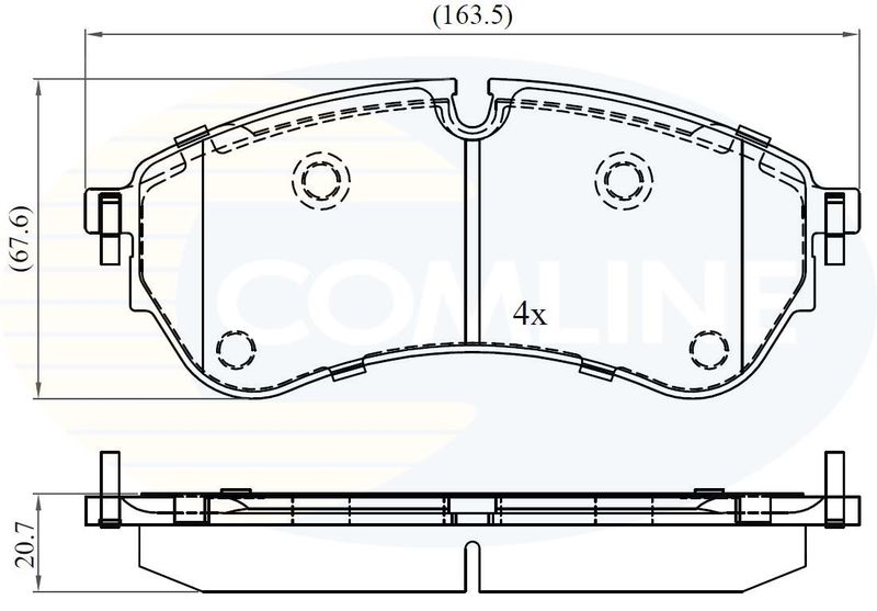 CBP02388 Comline - Гальмівні колодки до дисків